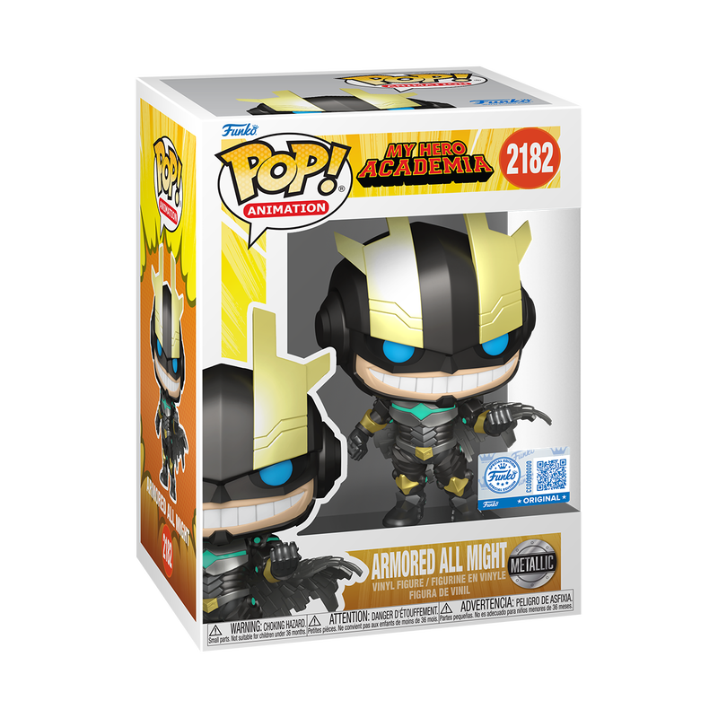My Hero Academia Armored All Might Funko Pop Vinyl Figure #2182 (Metallic) - Gamestop Excluisve