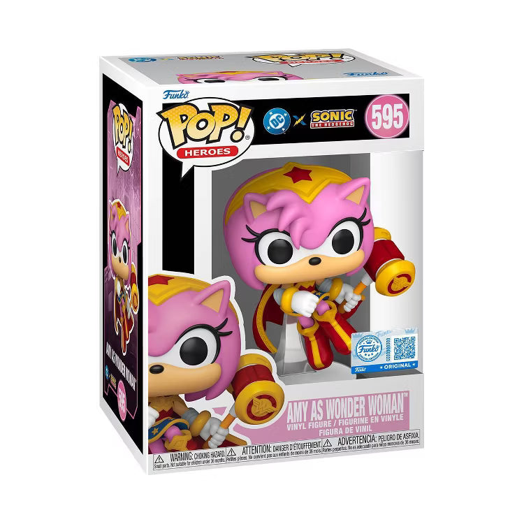DC & Sonic The Hedgehog: Amy As Wonder Woman Funko Pop! Vinyl Figure #595