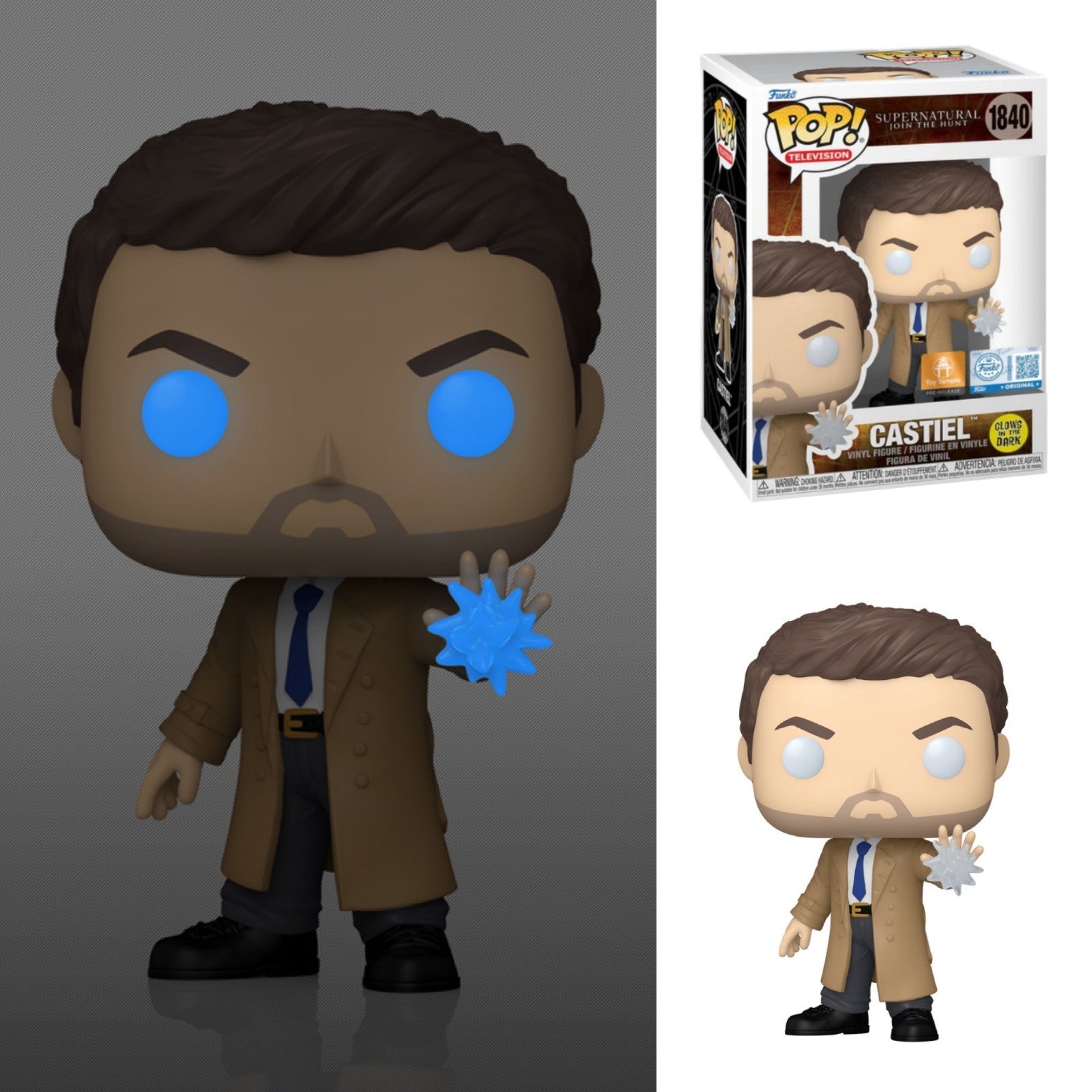 Supernatural: Castiel Funko Pop! #1840 Pre-release - Toy Temple Excluisve