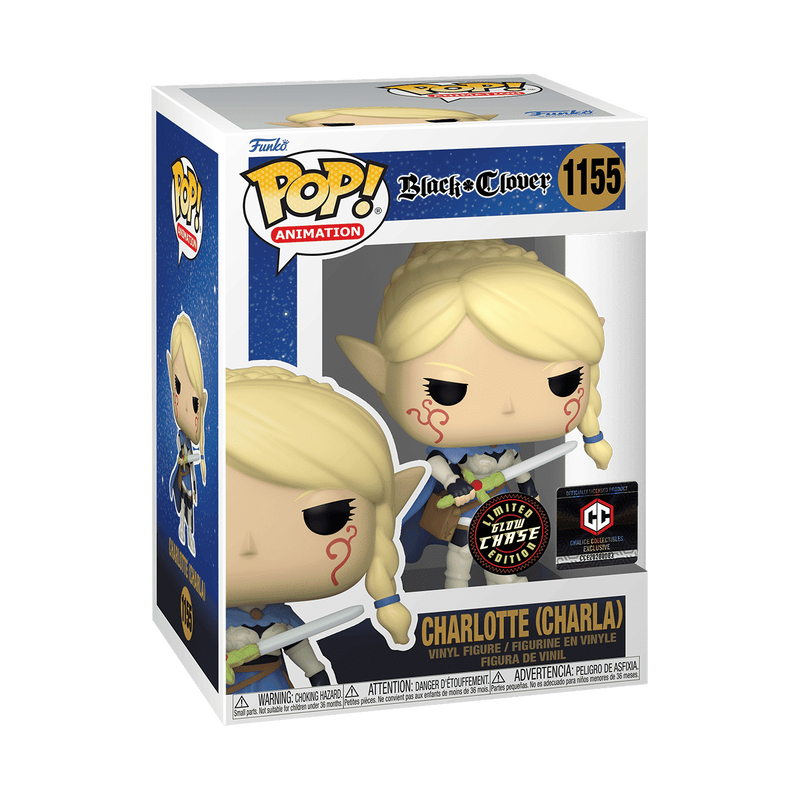Black Clover Charlotte (Charla) Funko Pop! Vinyl Figure #1155 Chase (GITD) - Chalice Excluisve