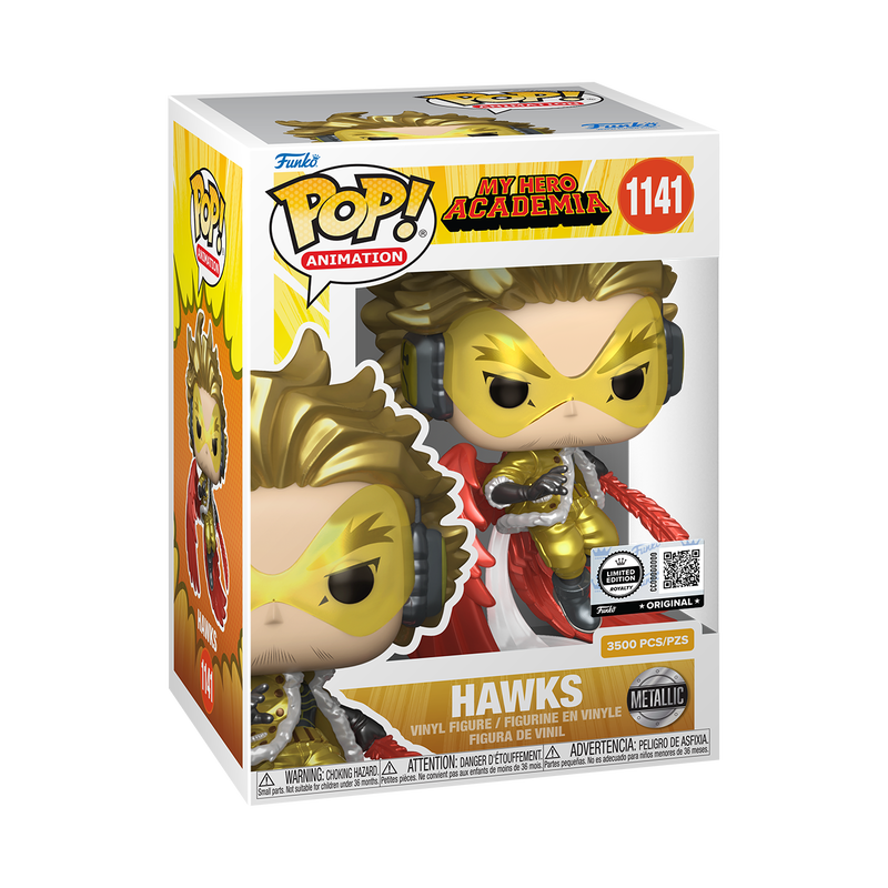 My Hero Academia Hawks Funko Pop Vinyl Figure #1141 (Metallic) LE 3500