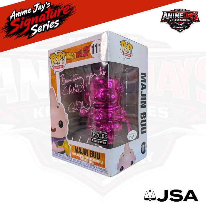 Dragon Ball Z Majin Buu Funko Pop! #111 Signed & Quoted By Josh Martin - FYE Exclusive
