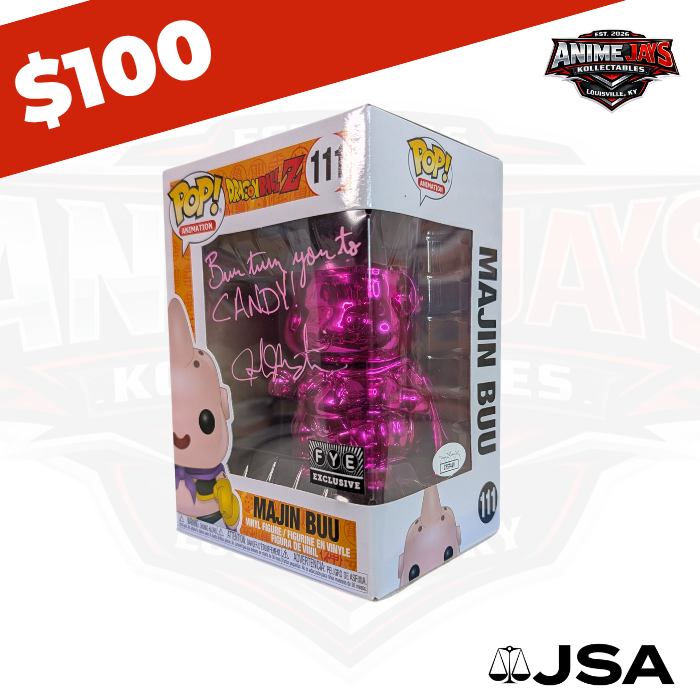Dragon Ball Z Majin Buu Funko Pop! #111 Signed & Quoted By Josh Martin - FYE Exclusive