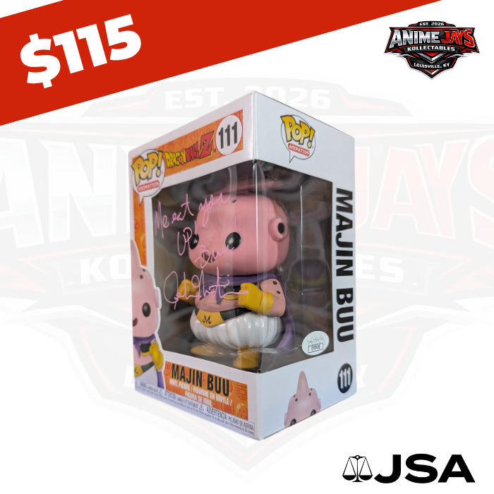Dragon Ball Z Majin Buu Funko Pop! #111 Signed & Quoted By Josh Martin