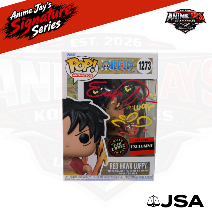 One Piece Luffy Funko Pop! Vinyl Figure #1273 Chase Dual Signed By Colleen Clinkenbeard & Erica Schroeder