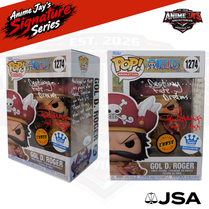 One Piece Gol D. Roger Funko Pop! Vinyl Figure #1274 Signed & Quoted By Sean Hennigan #3