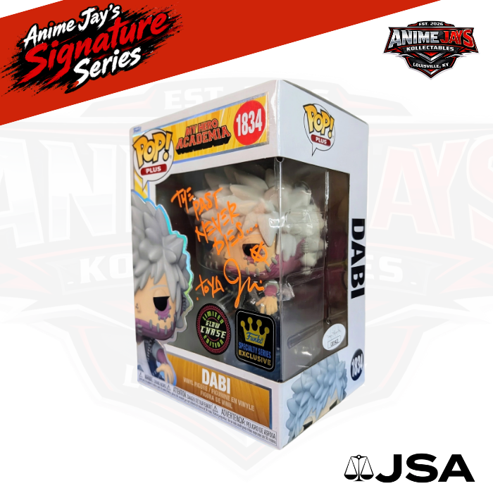 My Hero Academia Dabi Funko Pop Vinyl Figure #1834 Chase - Signed & Quoted By Jason Liebrecht