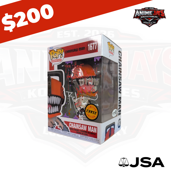 Chainsaw Man: Chainsaw Man Funko Pop! Vinyl Figure #1677 Chase Signed & Quoted By Ryan Colt Levy