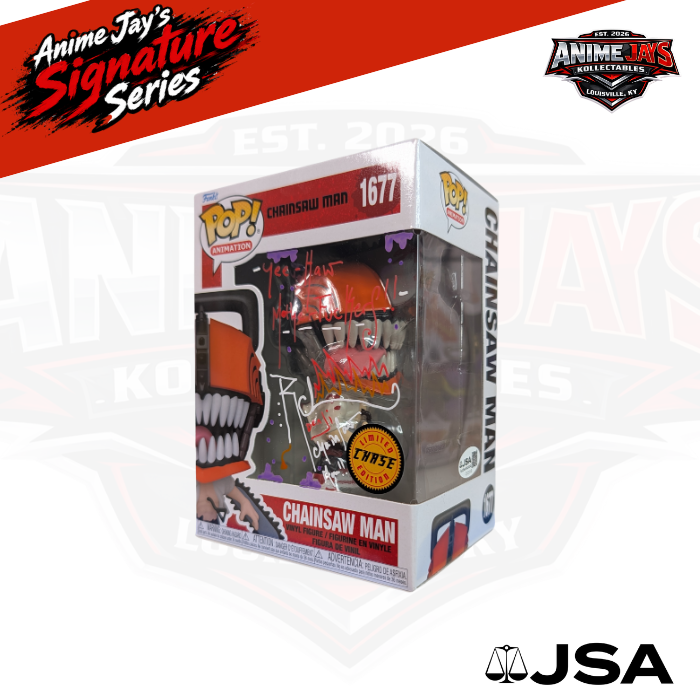 Chainsaw Man: Chainsaw Man Funko Pop! Vinyl Figure #1677 Chase Signed & Quoted By Ryan Colt Levy