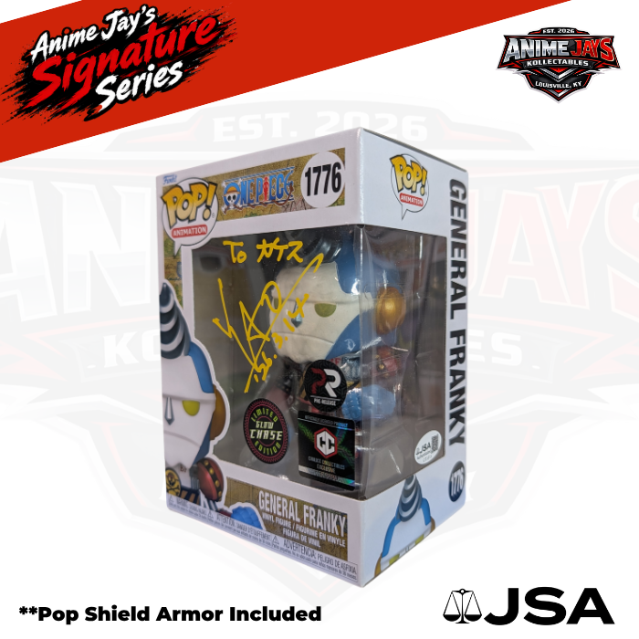 One Piece General Franky Funko Pop! Vinyl Figure #1776 PR Chase - Signed & Quoted By JVA Kazuki Yao