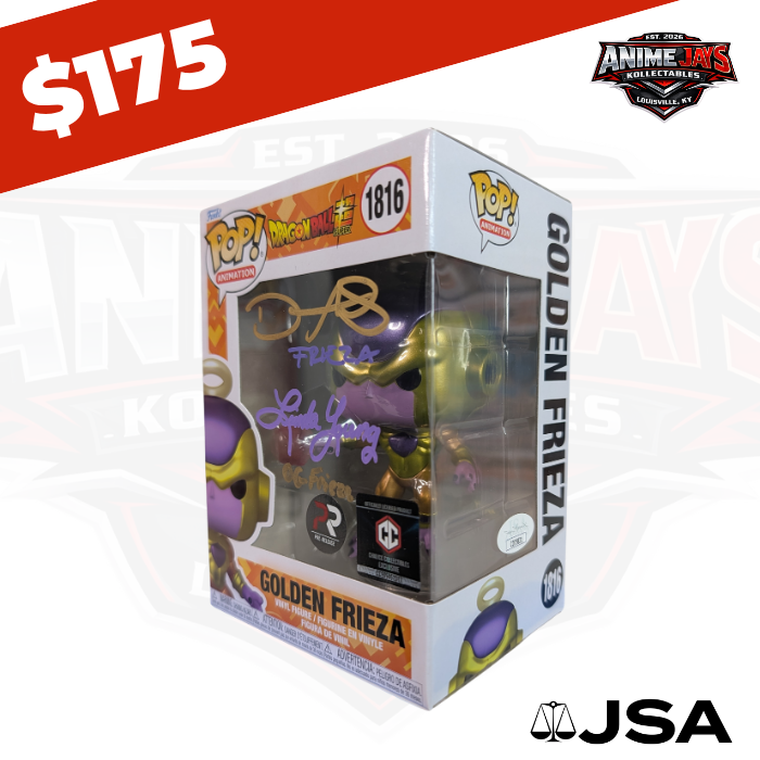 Dragon Ball Super: Golden Friza Funko Pop! #1816 - Signed By Linda Young & Daman Mills