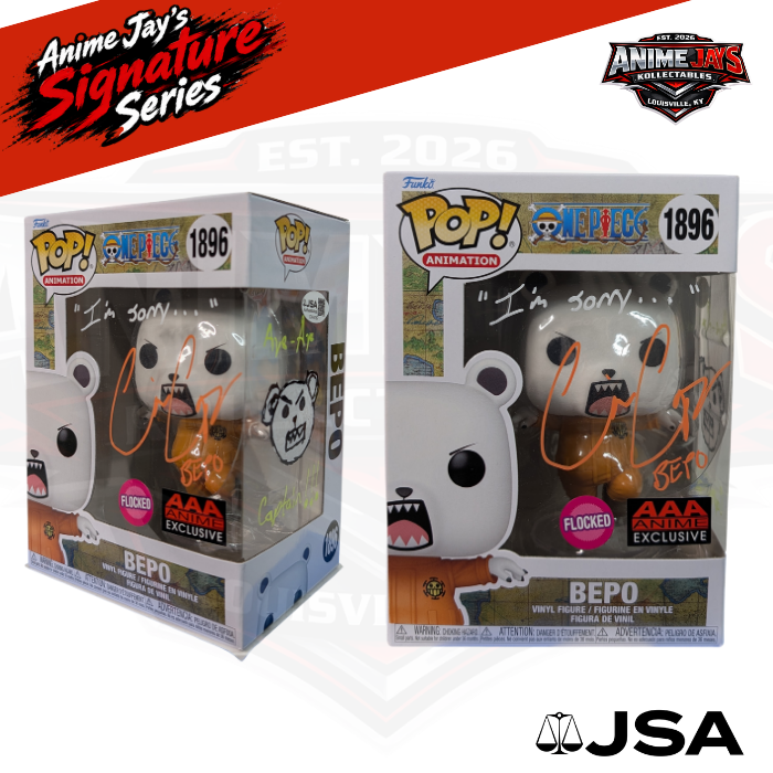 One Piece Bepo Funko Pop! Vinyl Figure #1896 Flocked Signed & Quoted By Cris George #2