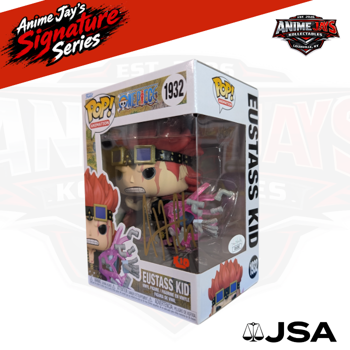 One Piece Eustass Kid Funko Pop! Vinyl Figure #1932 Signed By Justinn Cook