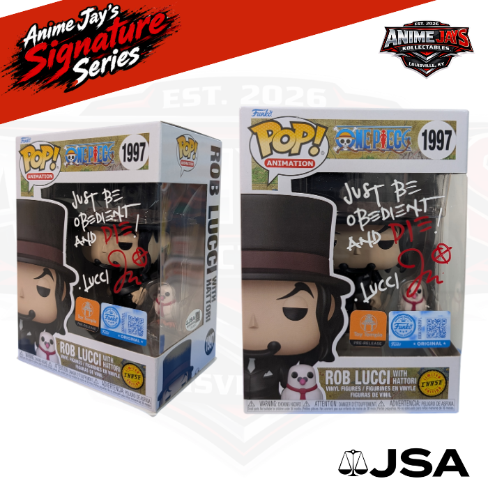 One Piece Rob Lucci Funko Pop! Vinyl Figure #1997 Chase - Signed & Quoted By Jason Liebrecht