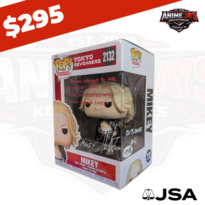 Tokyo Revengers Mikey Funko Pop! Vinyl Figure #2132 Signed & Quoted Aleks Le #4 Of 5