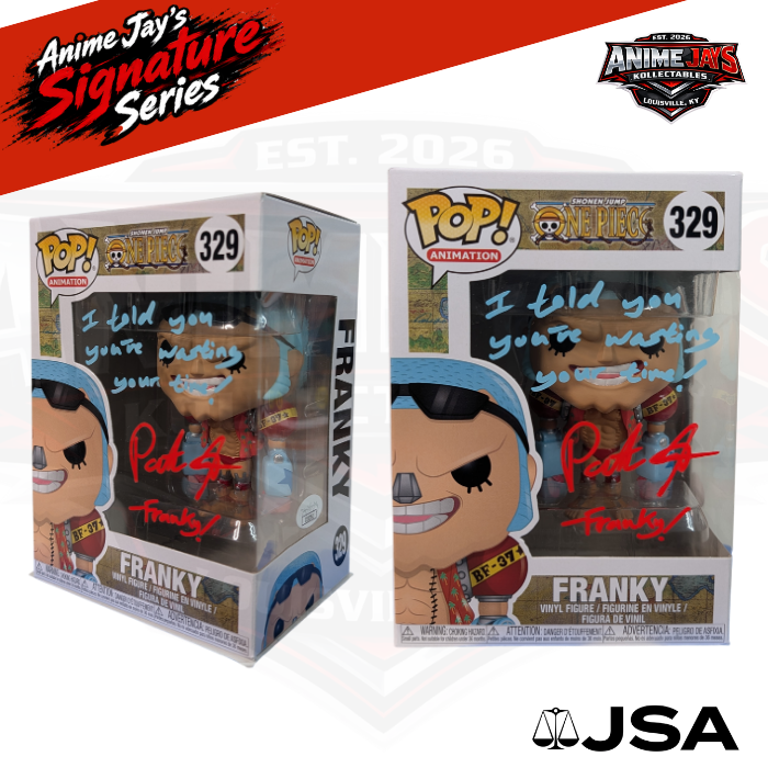 One Piece Franky Funko Pop! Vinyl Figure #329 Signed & Quoted By Patrick Seitz
