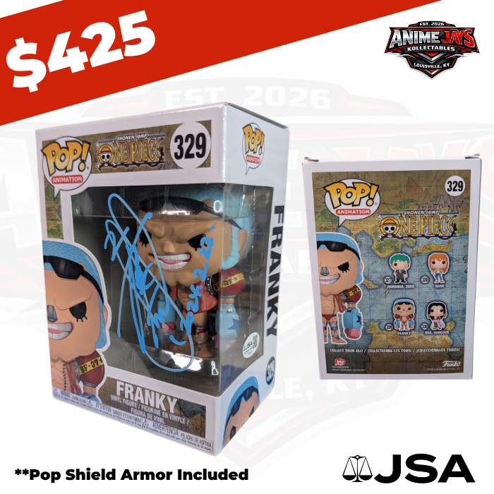 One Piece Franky Funko Pop! Vinyl Figure #329 Signed & Quoted By Kazuki Yao