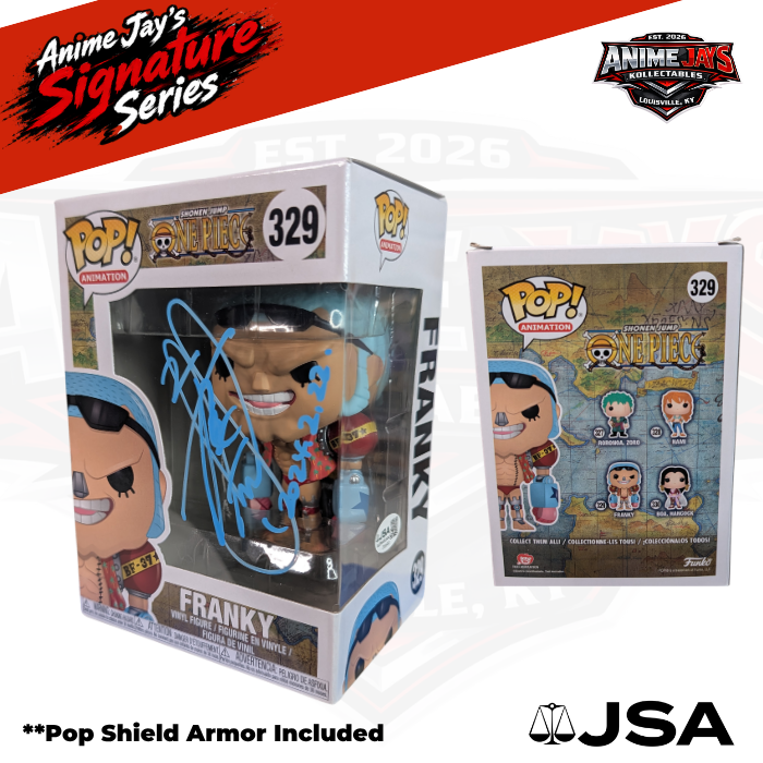 One Piece Franky Funko Pop! Vinyl Figure #329 Signed & Quoted By Kazuki Yao