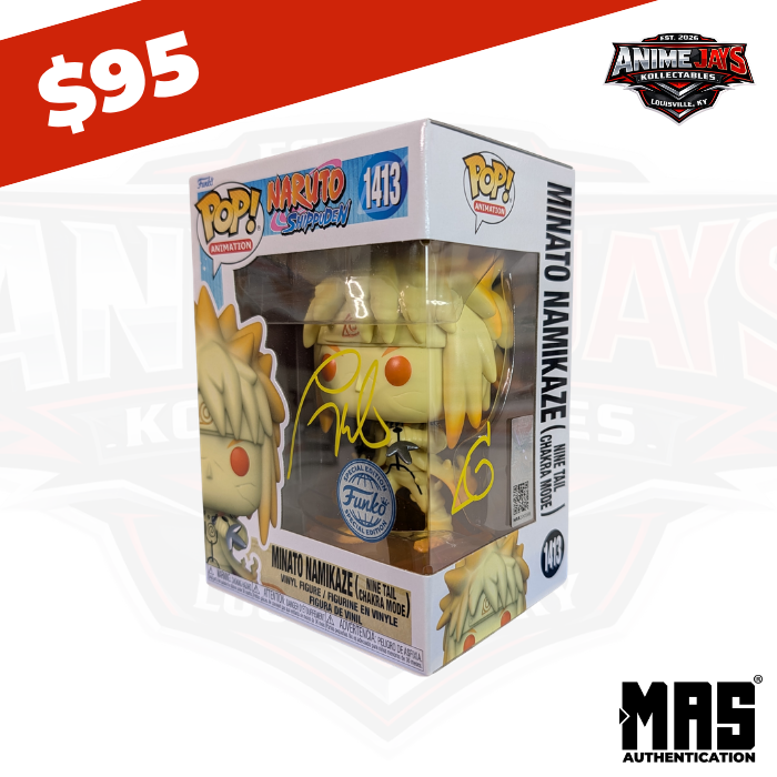 Naruto: Shippuden Minato Namikaze Funko Pop! Vinyl Figure #1413 Signed By Tony Oliver
