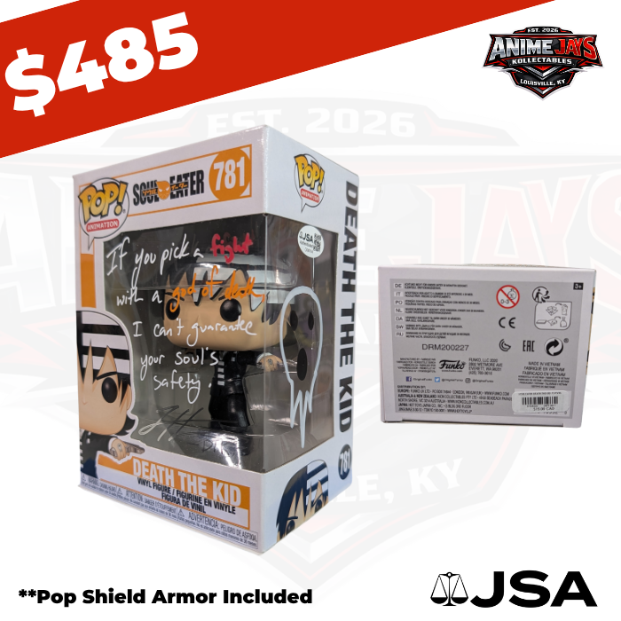 Soul Eater: Death The Kid Funko Pop! Vinyl Figure #781 Barcoded Signed & Quoted By Todd Haberkorn