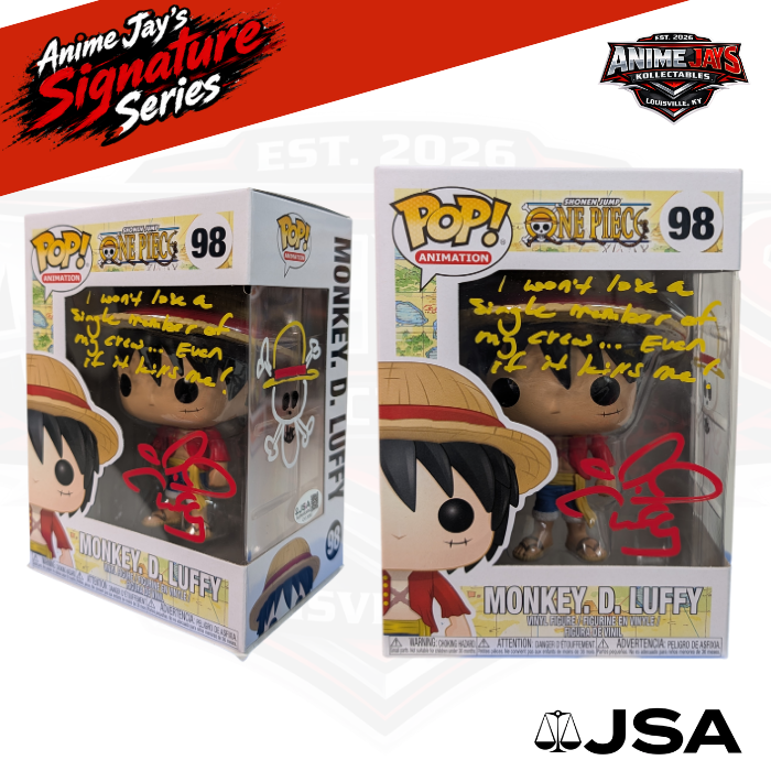One Piece Monkey D. Luffy Funko Pop! Vinyl Figure #98 Signed & Quoted By Colleen Clinkenbeard