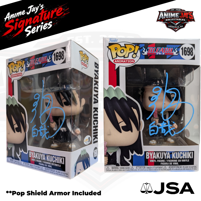 Bleach Byakuya Kuchiki Funko Pop! Vinyl Figure #1698 Signed By JVA Ryotaro Okiayu