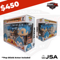 Dragon Ball Super: Goku & Vegeta (Baseball) Funko Pop! 2 Pack Triple Signed & Triple Quoted by Sean Schemmel & Christopher Sabat