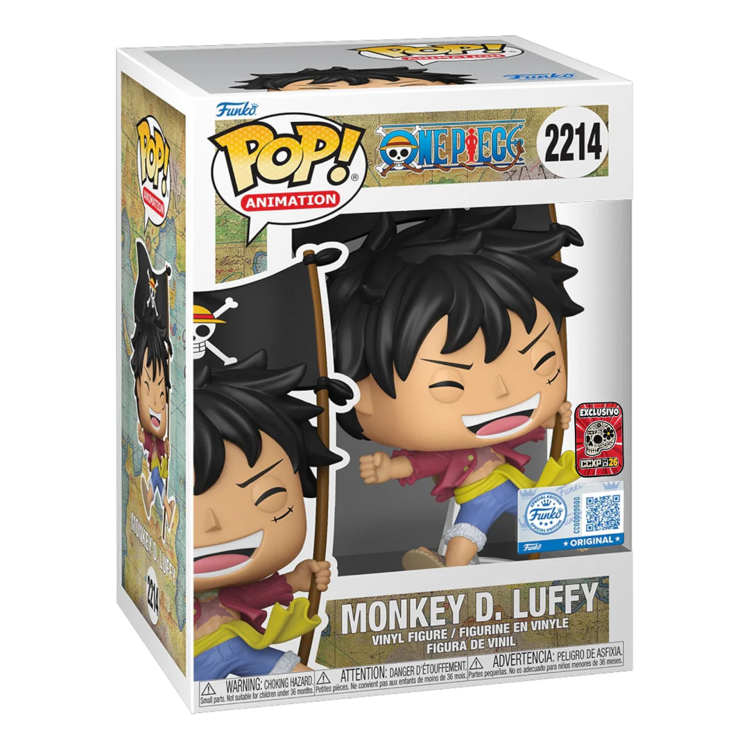 One Piece Monkey D. Luffy with Flag Funko Pop! Vinyl Figure #2214 - Mexico CCXP 2026