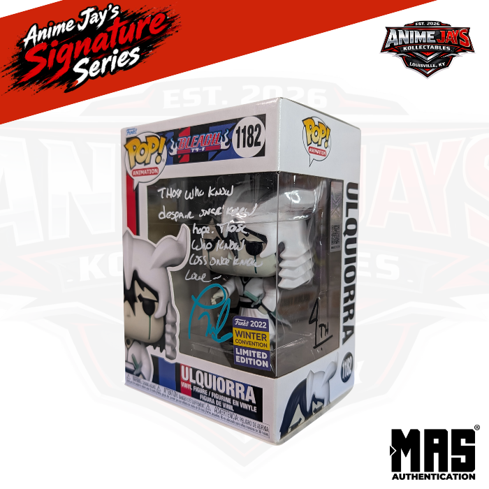 Bleach: Ulquiorra Shifar Funko Pop! Vinyl Figure #1182 Signed & Quoted By Tony Oliver