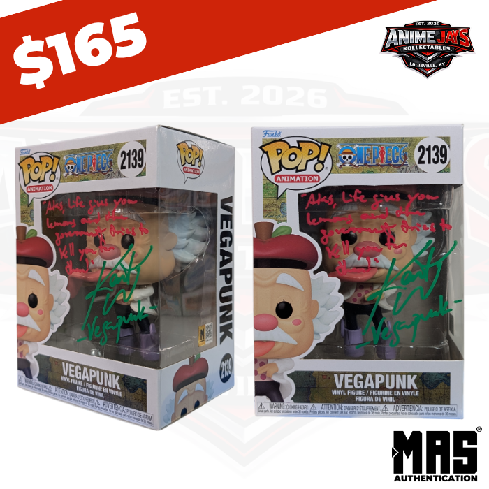 One Piece Vega Punk Funko Pop! Vinyl Figure #2139 Signed & Quoted By Kent Williams #2