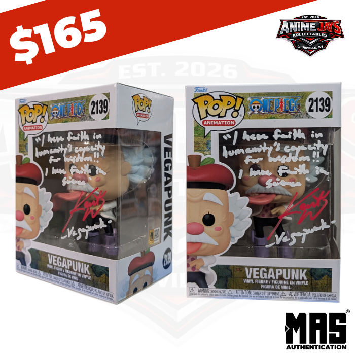 One Piece Vega Punk Funko Pop! Vinyl Figure #2139 Signed & Quoted By Kent Williams #1