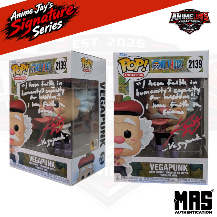 One Piece Vega Punk Funko Pop! Vinyl Figure #2139 Signed & Quoted By Kent Williams #1