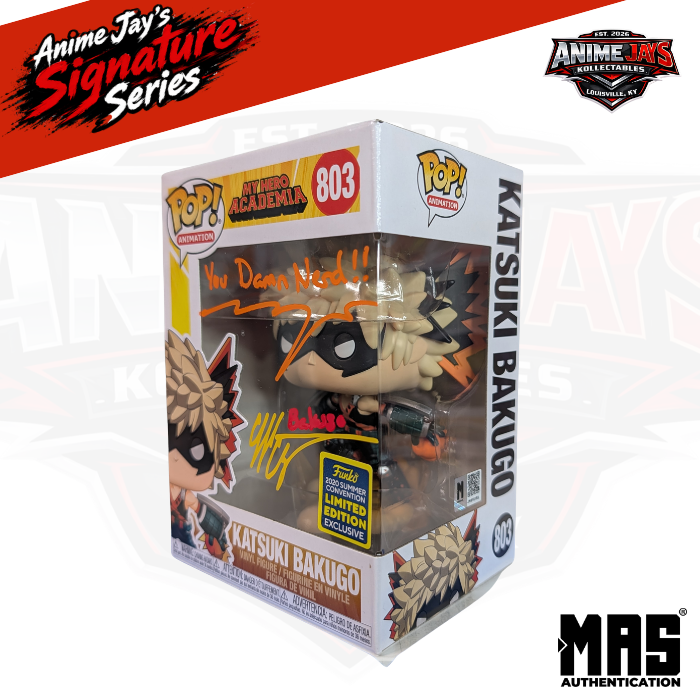 My Hero Academia Katsuki Bakugo Funko Pop Vinyl Figure #803 - Signed & Quoted By Clifford Chapin