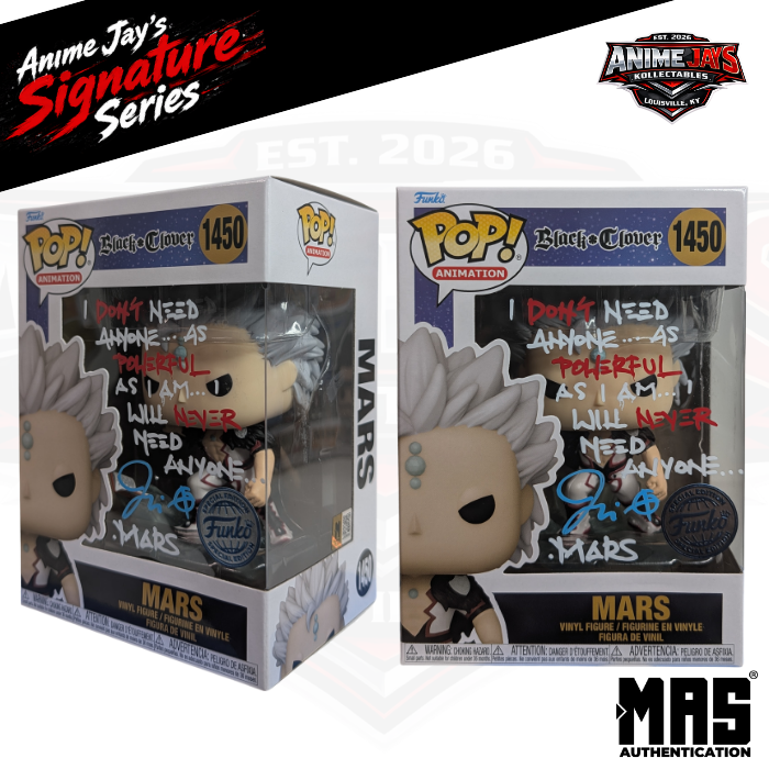 Black Clover Mars Funko Pop! Vinyl Figure #1450 - Signed & Quoted By Jason Liebrecht #1