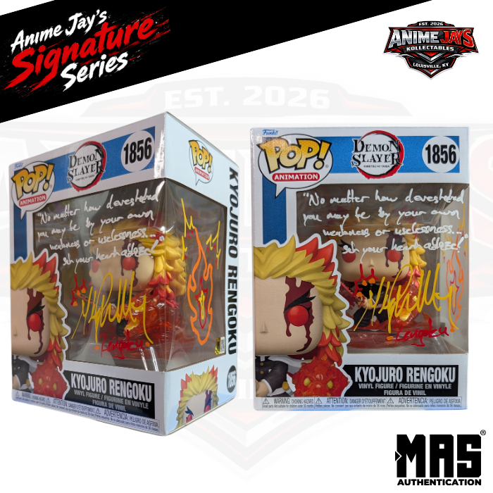 Demon Slayer: Kyojuro Rengoku Funko Pop! Vinyl Figure #1856 Signed & Quoted By Mark Whitten #2