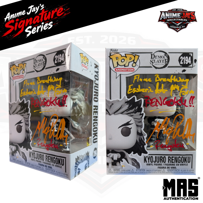 Demon Slayer: Kyojuro Rengoku Funko Pop! Vinyl Figure #2194 Signed & Quoted By Mark Whitten #1