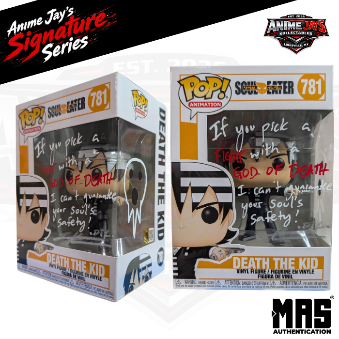 Soul Eater: Death The Kid Funko Pop! Vinyl Figure #781 Signed & Quoted By Todd Haberkorn
