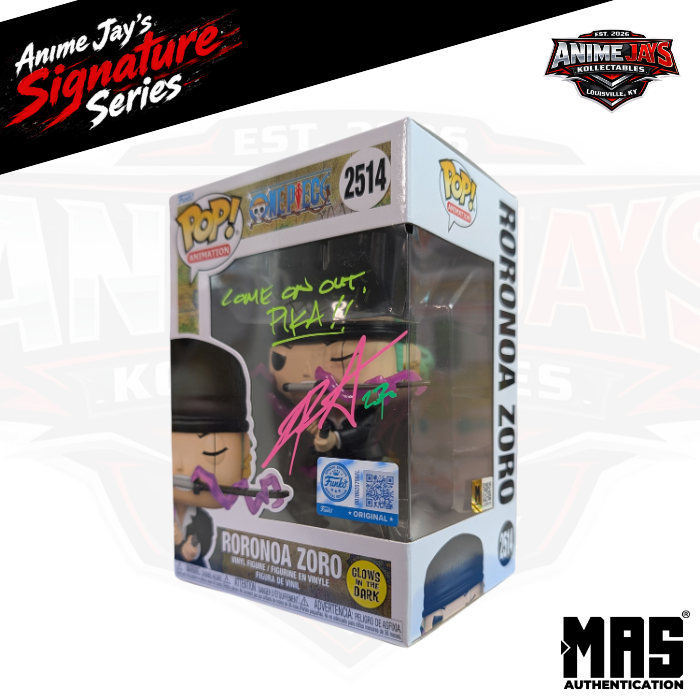 One Piece: Roronoa Zoro Vinyl Funko Pop! #2514 Signed & Quoted By Chris Sabat #2