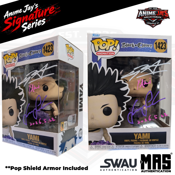 Black Clover: Yami Funko Pop! Vinyl Figure #1423 - Signed By EVA Christopher Sabat & JVA Junichi Suwabe