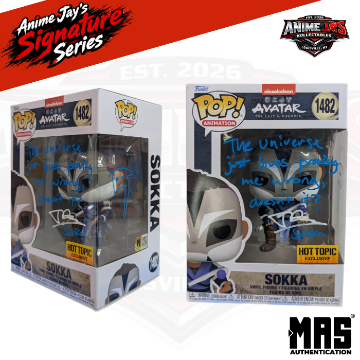 Avatar Last Airbender: Sokka Funko Pop! Vinyl Figure #1482 Signed & Quoted By Jack De Sena