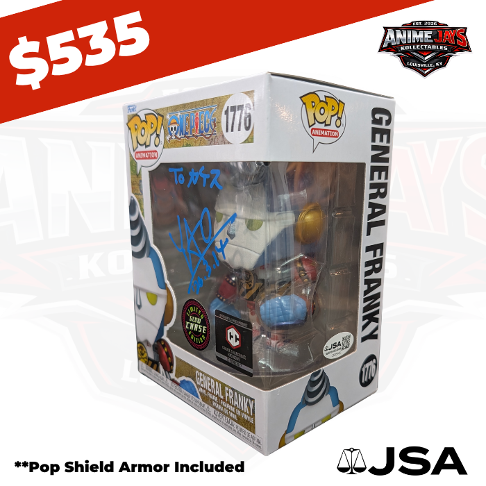 One Piece Generak Franky Funko Pop! Vinyl Figure #1776 Chase - Signed & Quoted By Kazuki Yao