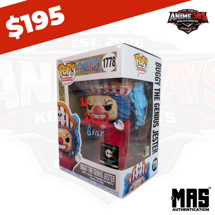 One Piece Buggy The Genius Funko Pop! Vinyl Figure #1778 Signed By Mike Mcfarland