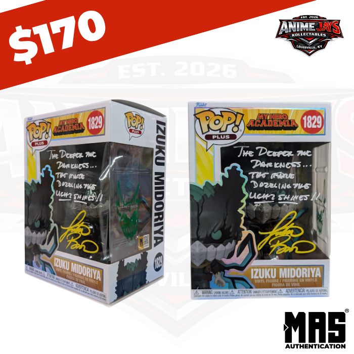 My Hero Academia Izuku Midoriya Funko Pop Vinyl Figure Plus #1829 Signed & Quoted By Justin Briner #3