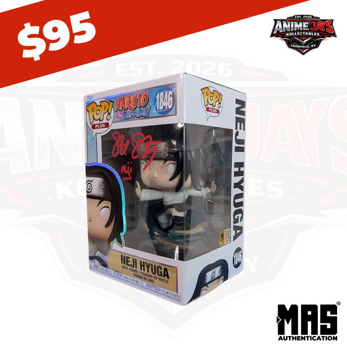 Naruto: Shippuden Neji Hyuga Funko Pop! Vinyl Figure #1846 Signed By Steve Staley