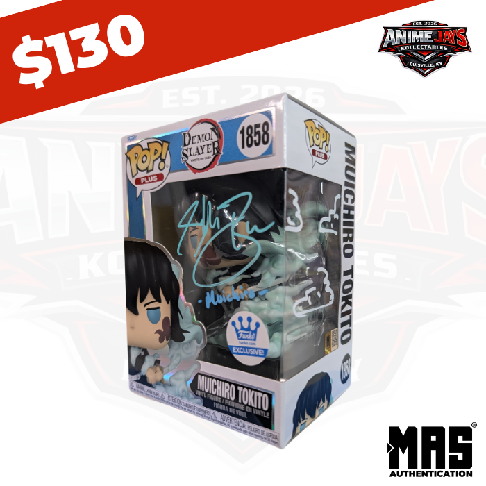 Demon Slayer: Kimetsu no Yaiba Muichiro Tokito (Mist Breathing) Funko Pop! Vinyl Figure #1858 - Signed By Griffin Burns With Art