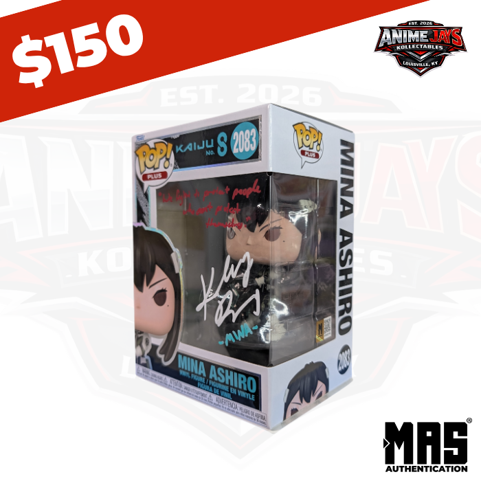 Kaiju No. 8 Mina Ashiro Funko Pop! Vinyl Figure #2083 Signed & Quoted by Katelyn Barr
