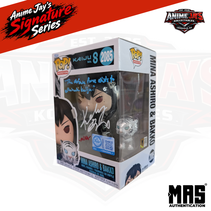 Kaiju No. 8 Mina Ashiro & Bakko Funko Pop! Vinyl Figure #2085 Signed & Quoted by Katelyn Barr