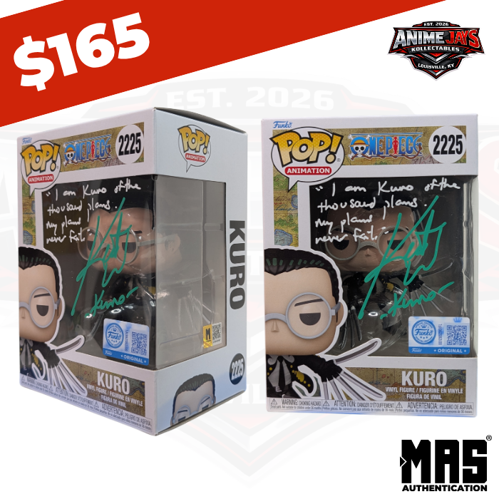 One Piece Kuro Funko Pop! Vinyl Figure #2225 - Specialty Signed & Quoted By Kent Williams #2