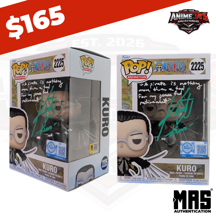 One Piece Kuro Funko Pop! Vinyl Figure #2225 - Specialty Signed & Quoted By Kent Williams #1