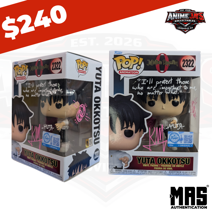 Jujutsu Kaisen 0 Yuta Okkotsu Funko Pop! Vinyl Figure #2322 Signed & Quoted By Kayleigh McKee #1